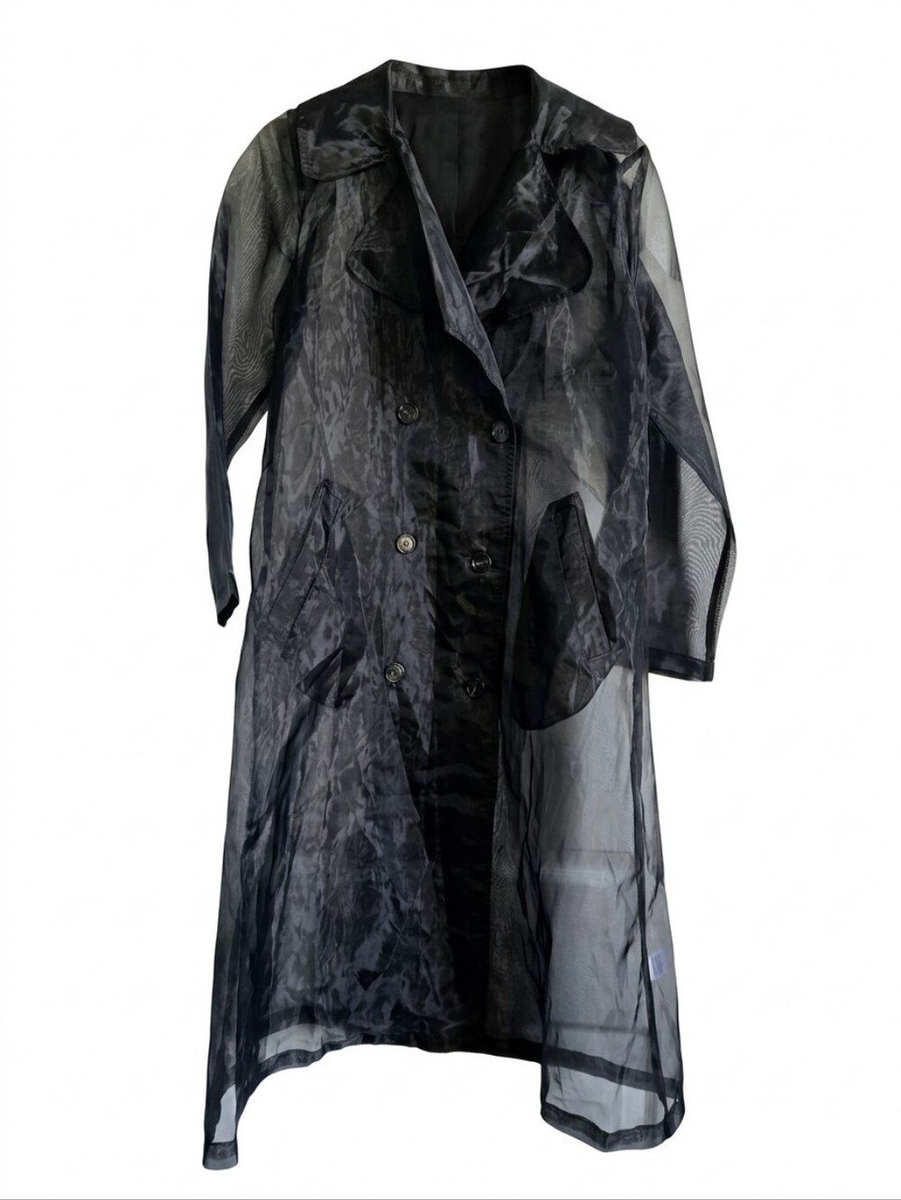 JLUXLABEL | Black Cornwell Sheer Coat Organza Jacket Size M - Picture 7 of 14